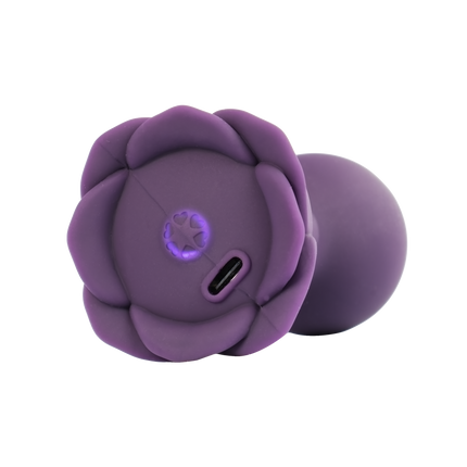 LOVISS - Posy - Garden Vibrerende Buttplug met afstandsbediening – Paars-Erotiekvoordeel.nl