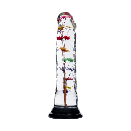 LOVISS Helichrysum Garden Flower Dildo Texture – Transparant-Erotiekvoordeel.nl