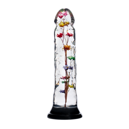 LOVISS Helichrysum Garden Flower Dildo Texture – Transparant-Erotiekvoordeel.nl