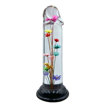 LOVISS Helichrysum Garden Flower Dildo Smooth – Transparant-Erotiekvoordeel.nl