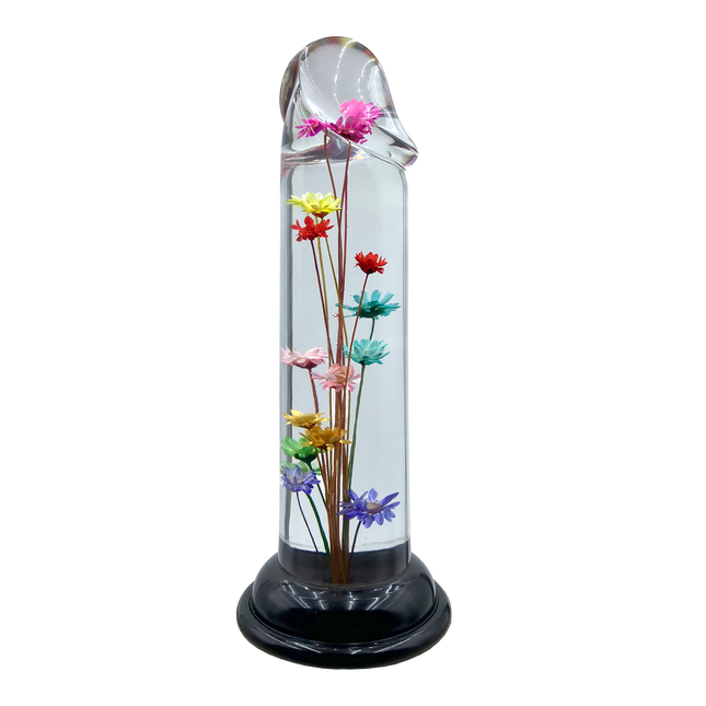 LOVISS Helichrysum Garden Flower Dildo Smooth – Transparant-Erotiekvoordeel.nl