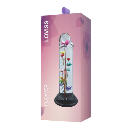 LOVISS Helichrysum Garden Flower Dildo Smooth – Transparant-Erotiekvoordeel.nl
