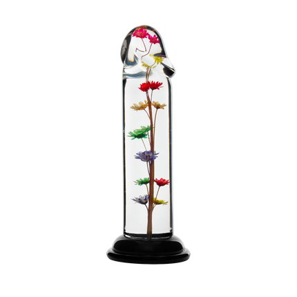 LOVISS Helichrysum Garden Flower Dildo Smooth – Transparant-Erotiekvoordeel.nl