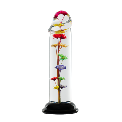 LOVISS Helichrysum Garden Flower Dildo Smooth – Transparant-Erotiekvoordeel.nl