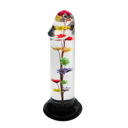 LOVISS Helichrysum Garden Flower Dildo Smooth – Transparant-Erotiekvoordeel.nl