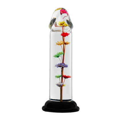 LOVISS Helichrysum Garden Flower Dildo Smooth – Transparant-Erotiekvoordeel.nl