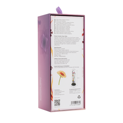 LOVISS Helichrysum Garden Flower Dildo Smooth – Transparant-Erotiekvoordeel.nl