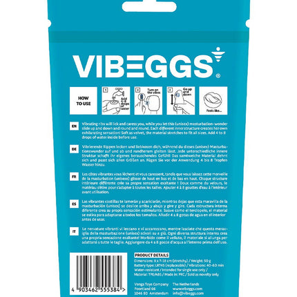 VIBEGGS - Twisty Tongues - Vibrerende Masturbatie Sleeve èn Vinger Vibrator - Wit