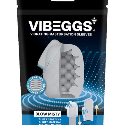 VIBEGGS - Blow Misty - Vibrating Masturbation Sleeve ánd Finger Vibrator - White