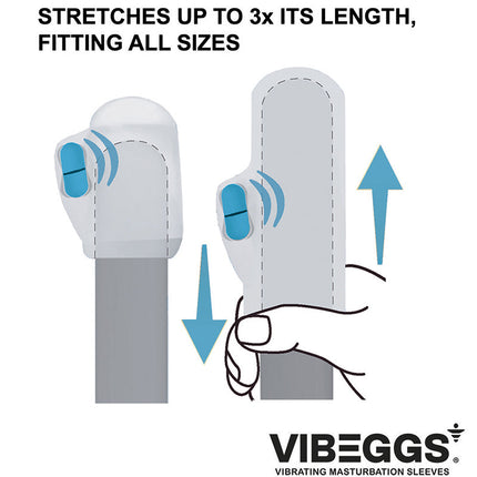 VIBEGGS - Naughty Nubs - Vibrierende Masturbationshülse und Fingervibrator - Weiß