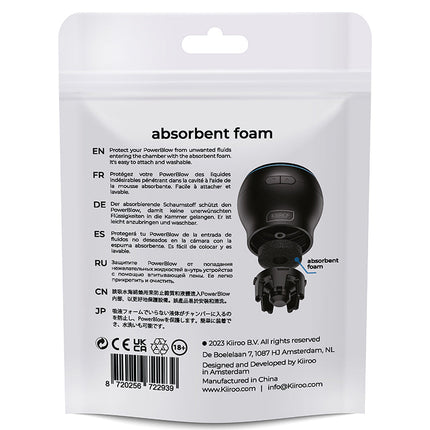Kiiroo - Powerblow Absorbent Foam 5 Pack - Zwart-Erotiekvoordeel.nl