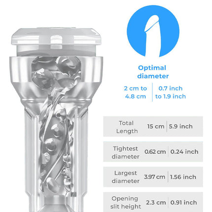 Kiiroo - Feel Pocket Stroker Crystal - Transparant-Erotiekvoordeel.nl
