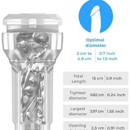 Kiiroo - Feel Pocket Stroker Crystal en Powerblow Combo - Zwart/Transparant-Erotiekvoordeel.nl