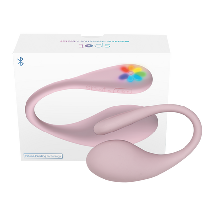 KIIROO - Spot - Draagbaar Interactief Vibrerend Eitje - Kiss Me - Roze-Erotiekvoordeel.nl