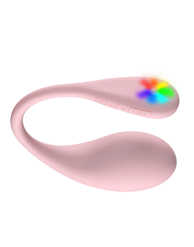 KIIROO - Spot - Draagbaar Interactief Vibrerend Eitje - Kiss Me - Roze-Erotiekvoordeel.nl