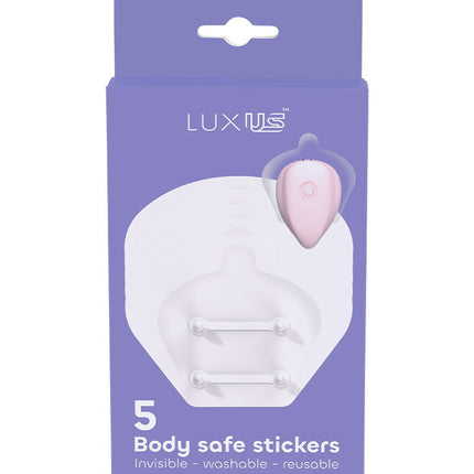 Luxus - Zelfklevende Stickers voor de Luxus Vibrator - 5 stuks - Transparant-Erotiekvoordeel.nl