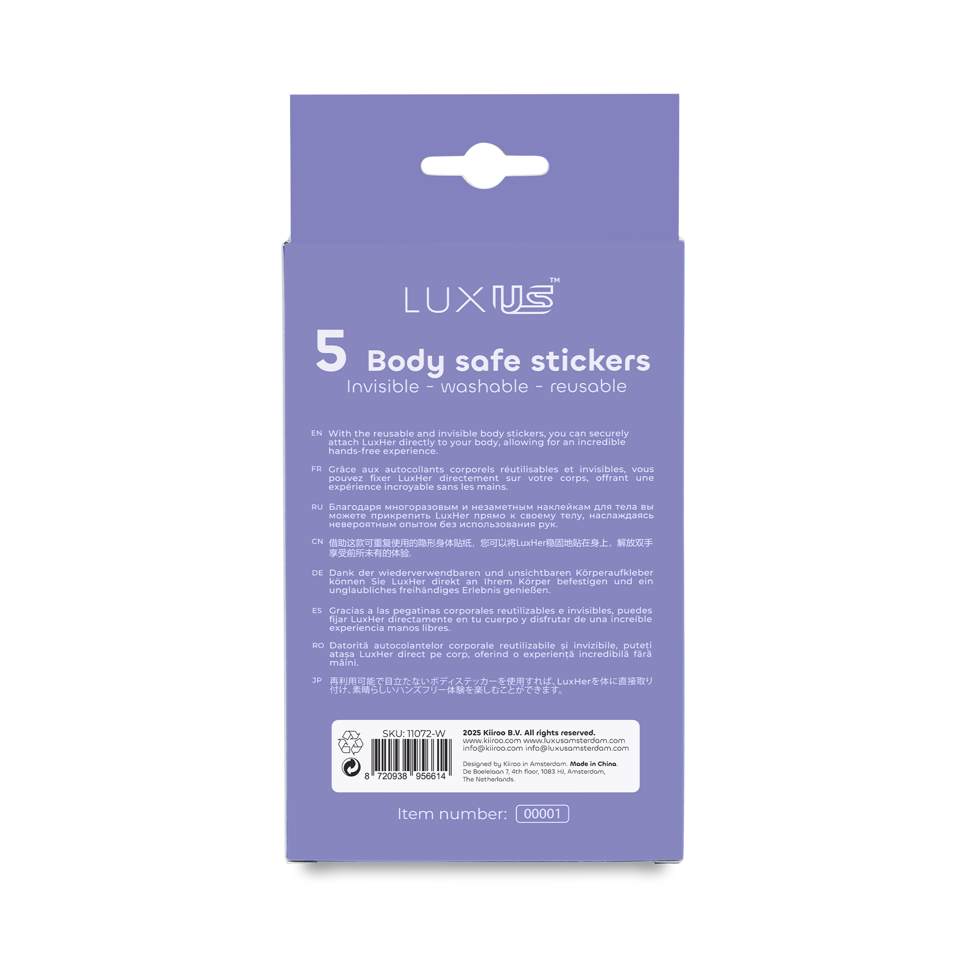 Luxus - Zelfklevende Stickers voor de Luxus Vibrator - 5 stuks - Transparant-Erotiekvoordeel.nl