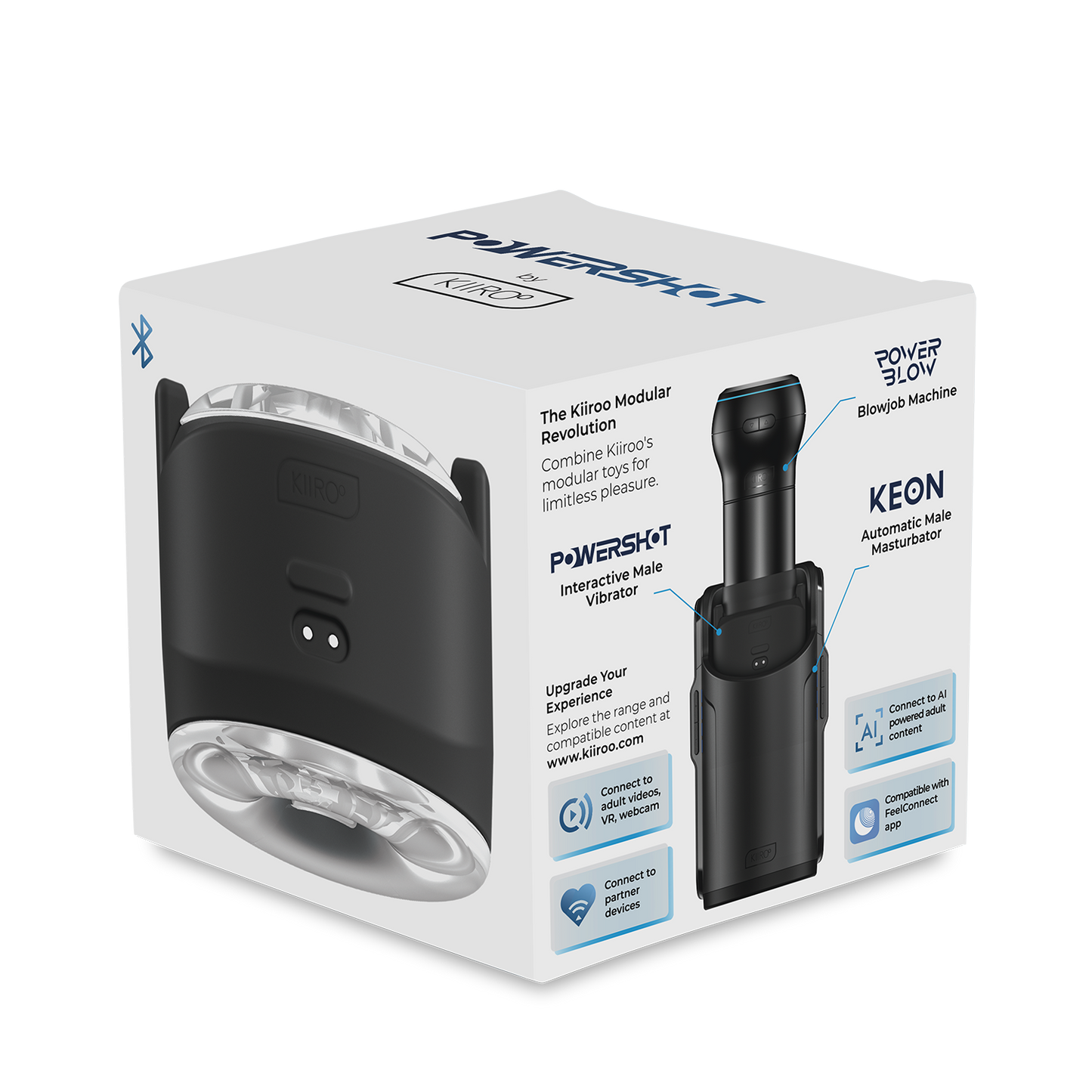 Kiiroo - Powershot - Interactieve Vibrator voor Mannen - Zwart - Ook te combineren met de Keon en/of Kiiroo Strokers-Erotiekvoordeel.nl