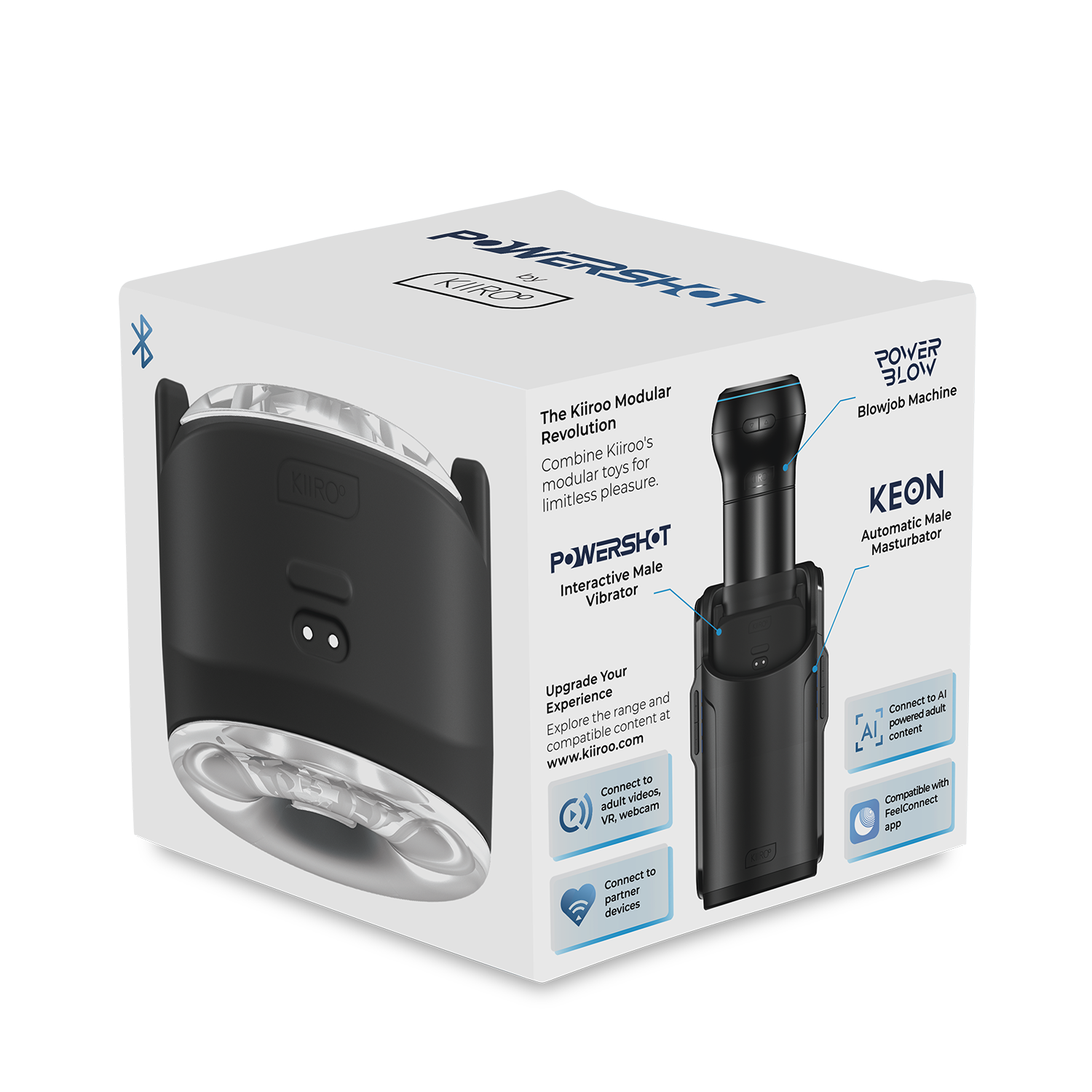 Kiiroo - Powershot - Interactieve Vibrator voor Mannen - Zwart - Ook te combineren met de Keon en/of Kiiroo Strokers-Erotiekvoordeel.nl