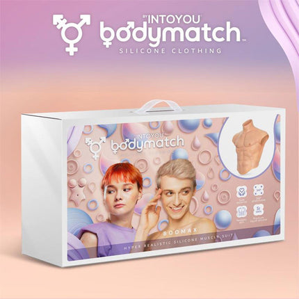 Bodymatch - Boomax - Hyperrealistisch Siliconen Mannelijk Bovenlichaam - Lichte Huidskleur-Erotiekvoordeel.nl