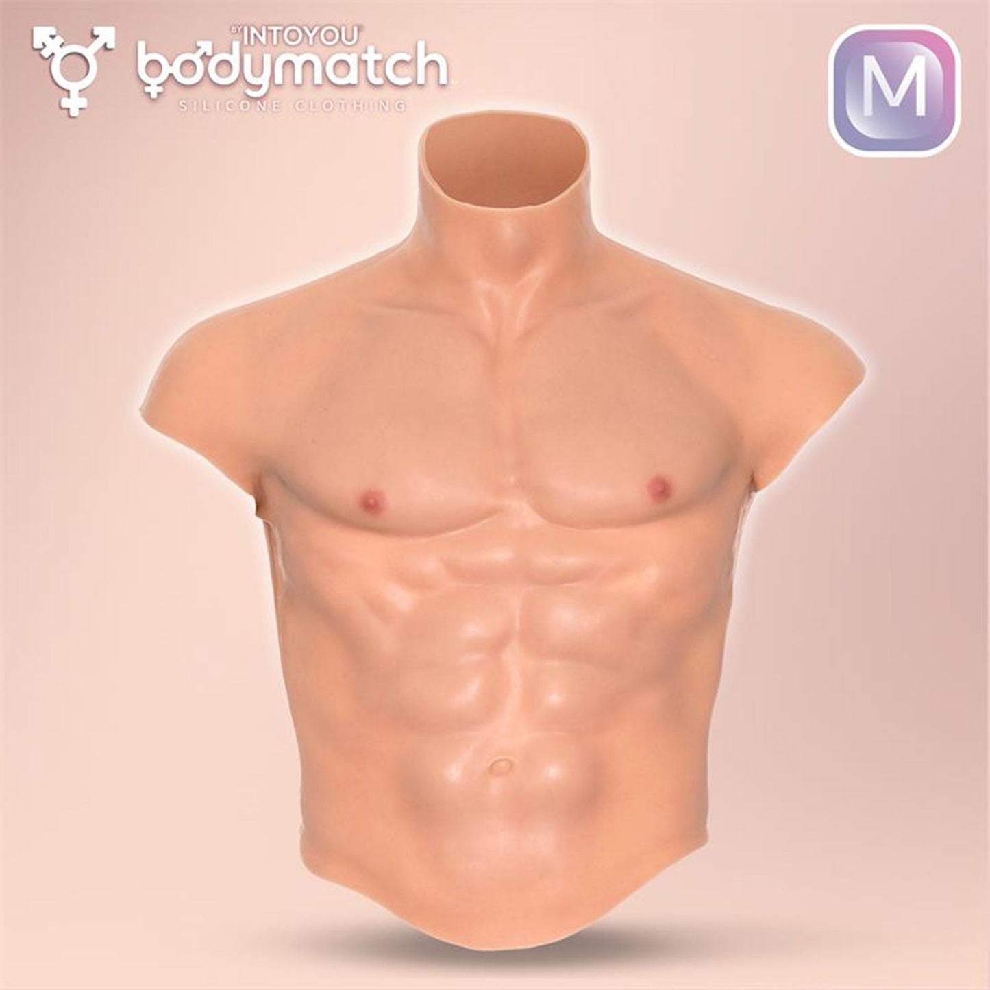 Bodymatch - Boomax - Hyperrealistisch Siliconen Mannelijk Bovenlichaam - Lichte Huidskleur-Erotiekvoordeel.nl