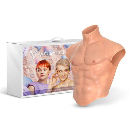 Bodymatch - Boomax - Hyperrealistisch Siliconen Mannelijk Bovenlichaam - Lichte Huidskleur-Erotiekvoordeel.nl