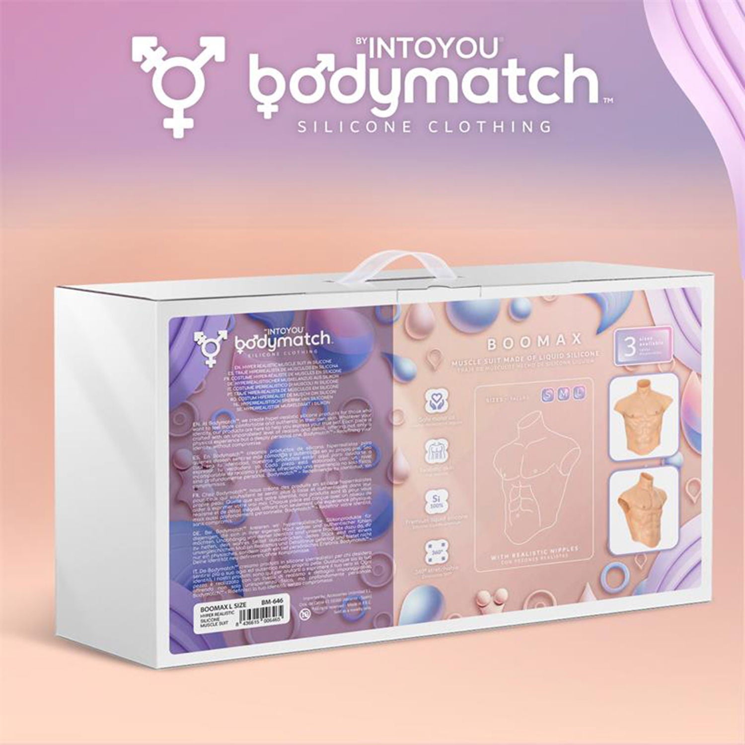 Bodymatch - Boomax - Hyperrealistisch Siliconen Mannelijk Bovenlichaam - Lichte Huidskleur-Erotiekvoordeel.nl