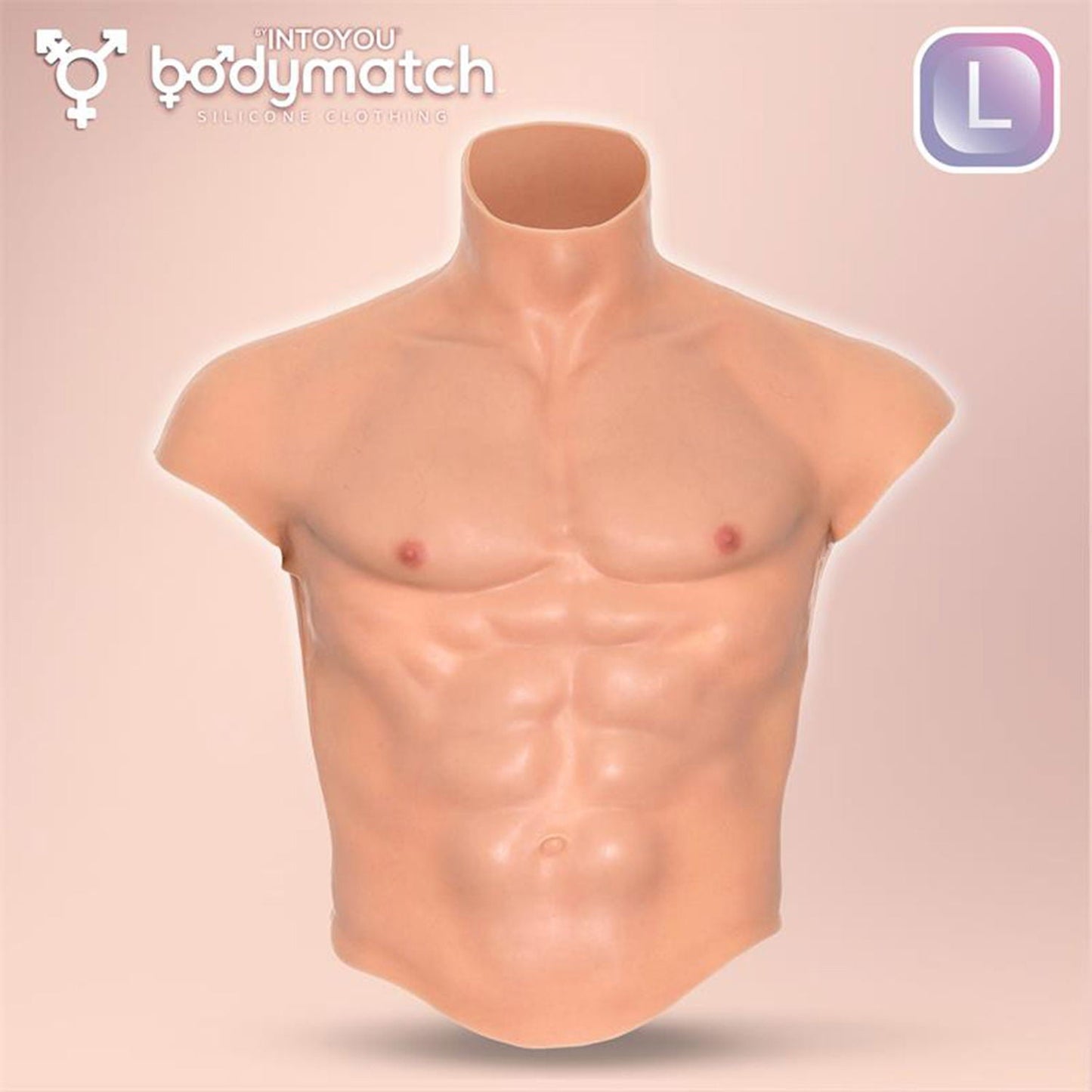 Bodymatch - Boomax - Hyperrealistisch Siliconen Mannelijk Bovenlichaam - Lichte Huidskleur-Erotiekvoordeel.nl