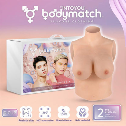 Bodymatch - Booskin - Realistische Siliconen Borstprothese - Lichte Huidskleur-Erotiekvoordeel.nl