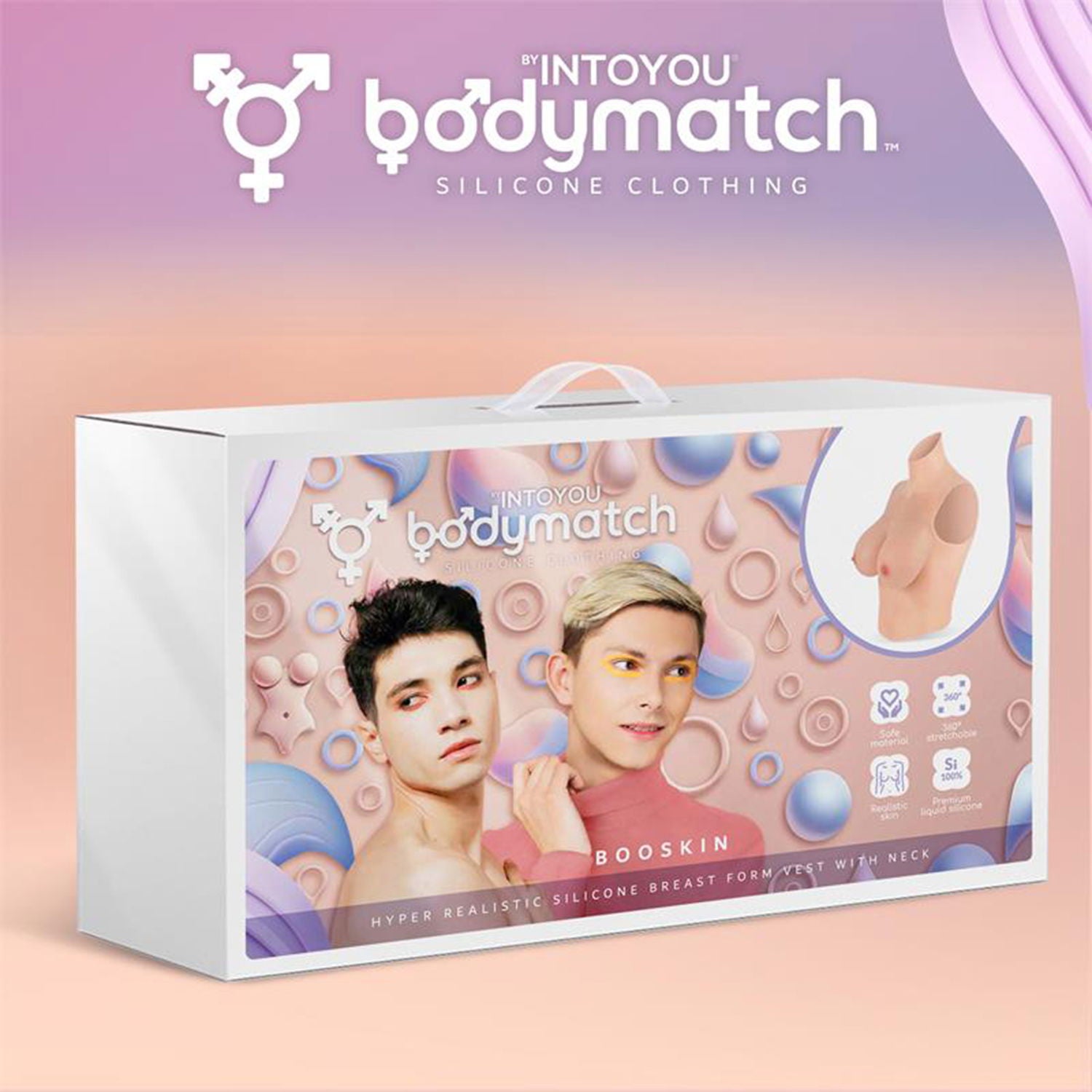 Bodymatch - Booskin - Realistische Siliconen Borstprothese - Lichte Huidskleur-Erotiekvoordeel.nl