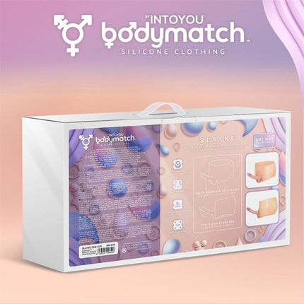 Bodymatch - Blayke - Bodysuit met Geïntegreerde Siliconen Penis - One Size - Lichte Huidskleur-Rimbastore.com