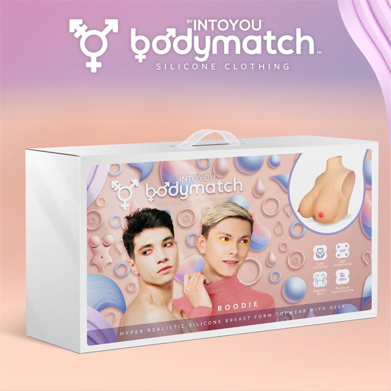 Bodymatch - Boodie - Realistische Siliconen Borstprothese - Lichte Huidskleur-Erotiekvoordeel.nl