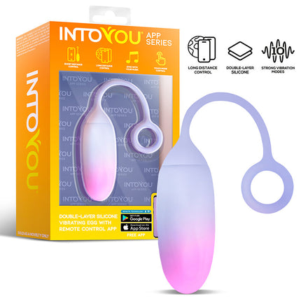 Intoyou - Œuf vibrant avec contrôle d'application - Bleu/Violet
