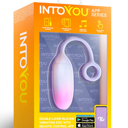 Intoyou - Œuf vibrant avec contrôle d'application - Bleu/Violet