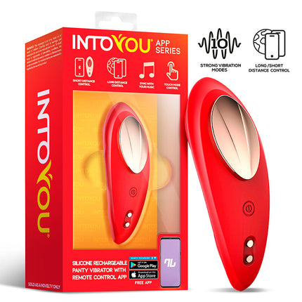 Intoyou - Panty Vibrator - Vibrerend Slipje - Met App Control - Rood-Erotiekvoordeel.nl