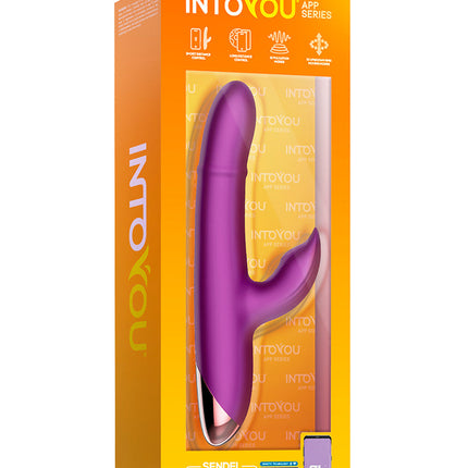 Intoyou - Sendel - Rabbit Vibrator met Bewegende Kralenring en App Control - Paars-Erotiekvoordeel.nl