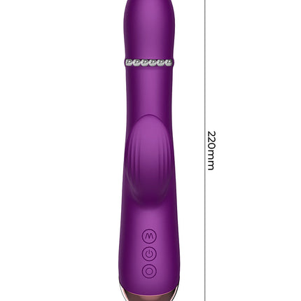 Intoyou - Sendel - Rabbit Vibrator met Bewegende Kralenring en App Control - Paars-Erotiekvoordeel.nl