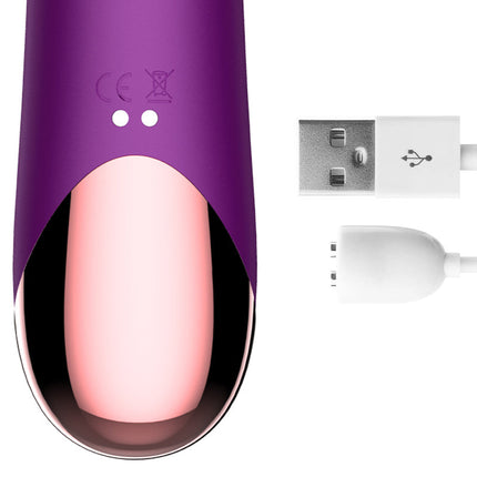 Intoyou - Sendel - Rabbit Vibrator met Bewegende Kralenring en App Control - Paars-Erotiekvoordeel.nl