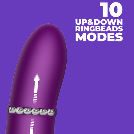 Intoyou - Sendel - Rabbit Vibrator met Bewegende Kralenring en App Control - Paars-Erotiekvoordeel.nl