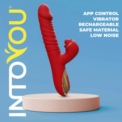 Intoyou - Ascen - Rabbit Vibrator - Stotende en Oscillerende Rabbit Vibrator met App Control - Rood-Erotiekvoordeel.nl