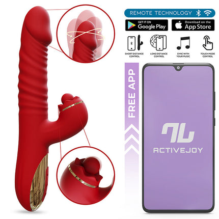 Intoyou - Ascen - Rabbit Vibrator - Stotende en Oscillerende Rabbit Vibrator met App Control - Rood-Erotiekvoordeel.nl