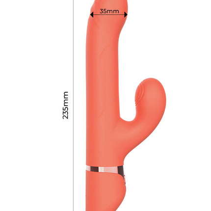 Intoyou - Mindy - Tapping Rabbit Vibrator met Klop-functie en App - Koraal Oranje-Erotiekvoordeel.nl
