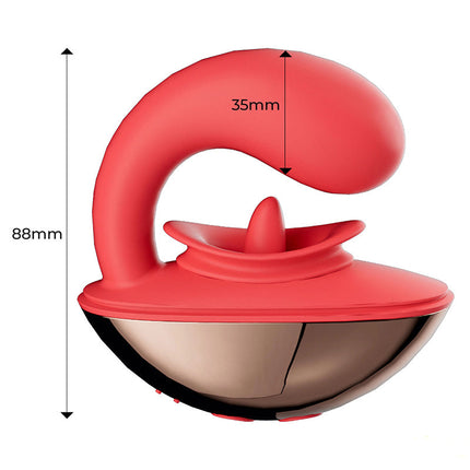 Intoyou - Rondy - Likkende Clitoris Vibrator - Met App Control - Rood-Erotiekvoordeel.nl