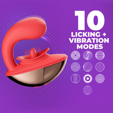 Intoyou - Rondy - Likkende Clitoris Vibrator - Met App Control - Rood-Erotiekvoordeel.nl