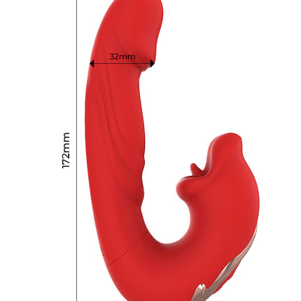 Intoyou - Mouty - Bitting & Flipping Rabbit Vibrator met App - Rood-Erotiekvoordeel.nl