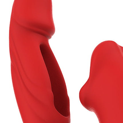 Intoyou - Mouty - Bitting & Flipping Rabbit Vibrator met App - Rood-Erotiekvoordeel.nl