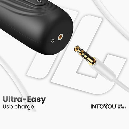 IY - Egor - App Bediende Masturbator met Trusting & Rotatie – Zwart-Erotiekvoordeel.nl