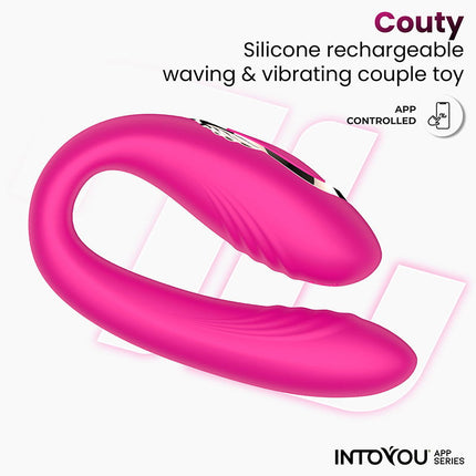 IY - Couty - Speeltje voor koppels 360° Oscilatie, App Bediend - Roze-Erotiekvoordeel.nl