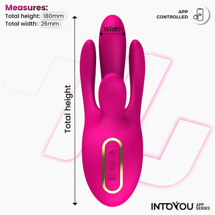 IY - Derek - Clitoris Vibrator - Bewegende Vingers - 3 motoren - App-bediening - Roze-Rimbastore.com