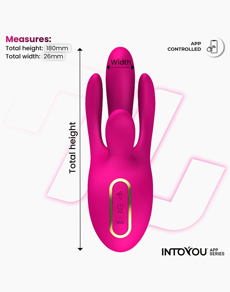 IY - Derek - Clitoris Vibrator - Bewegende Vingers - 3 motoren - App-bediening - Roze-Erotiekvoordeel.nl